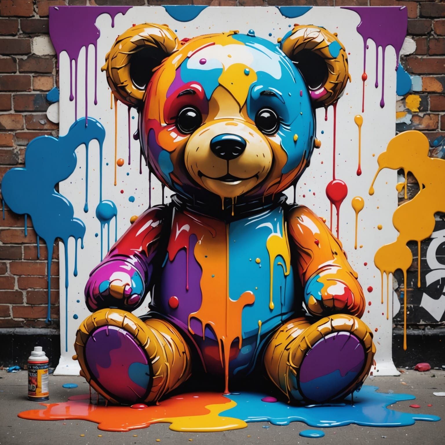Vibrant Street Artists Bring Teddy Bears to Life with Graffi...