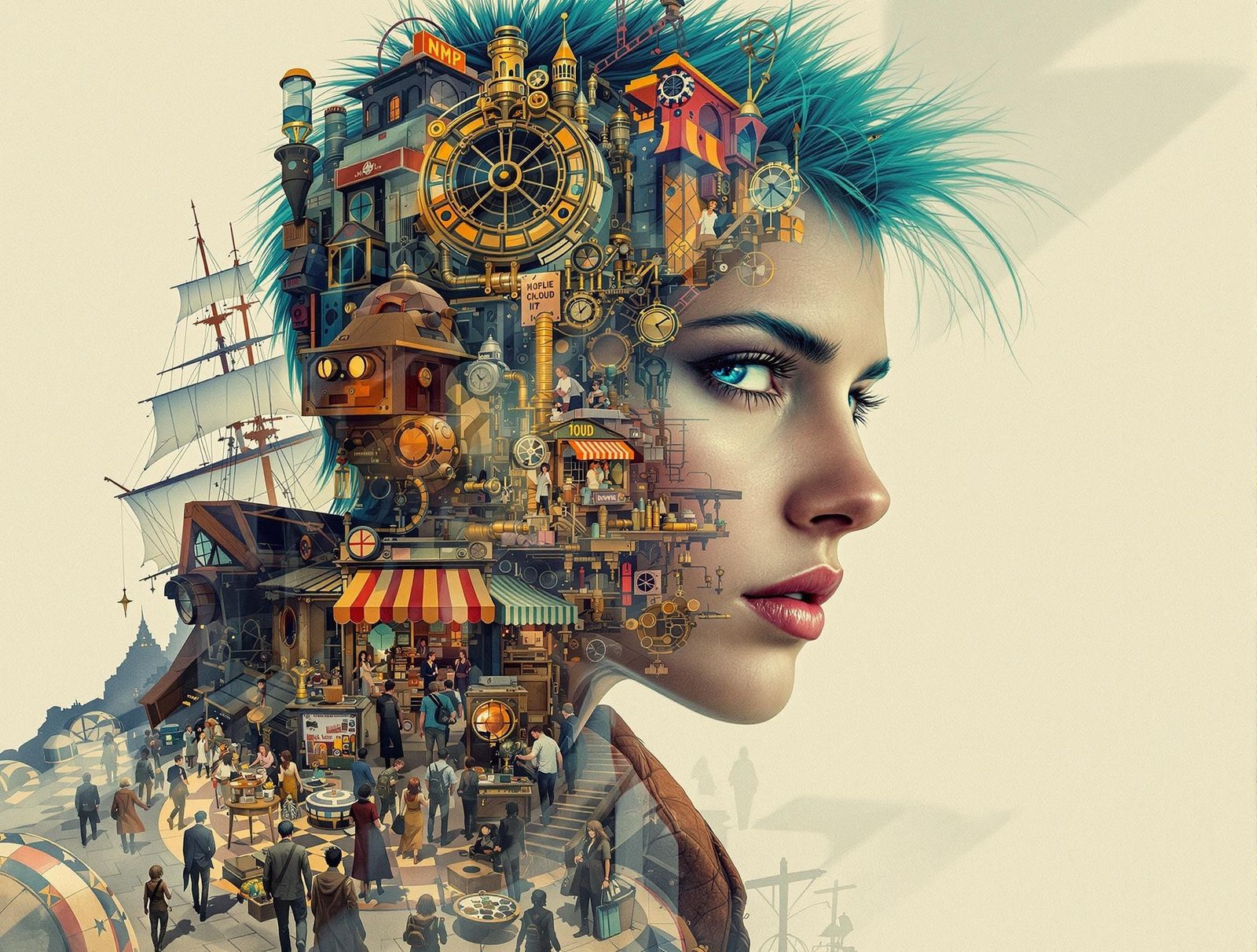 Dieselpunk Explorer in Steampunk Marketplace, Dark Fantasy S...