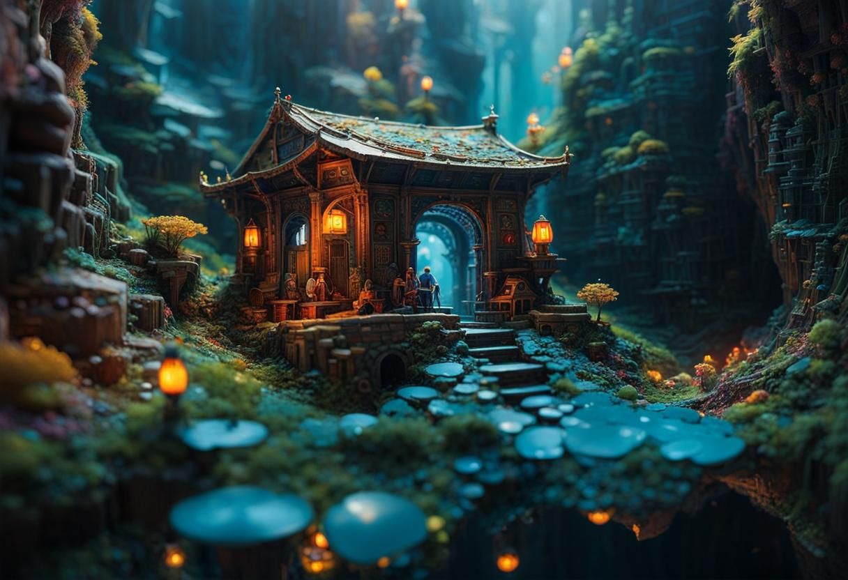 Tiny lost temple