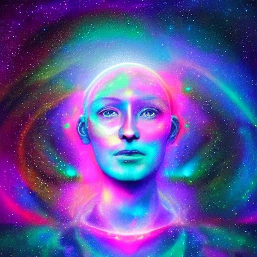 Surreal Cosmic Scene in Merging Styles