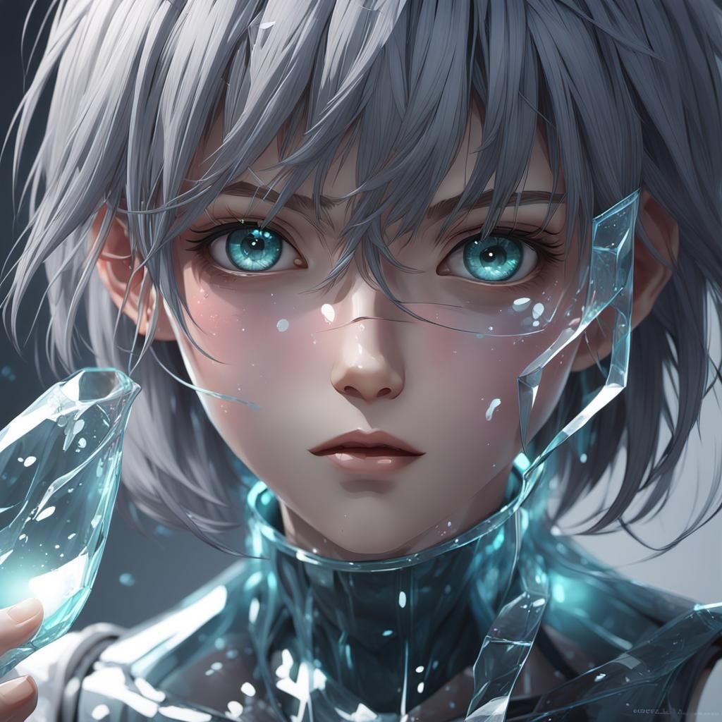 Vibrant Anime-Style Glass Concept Art