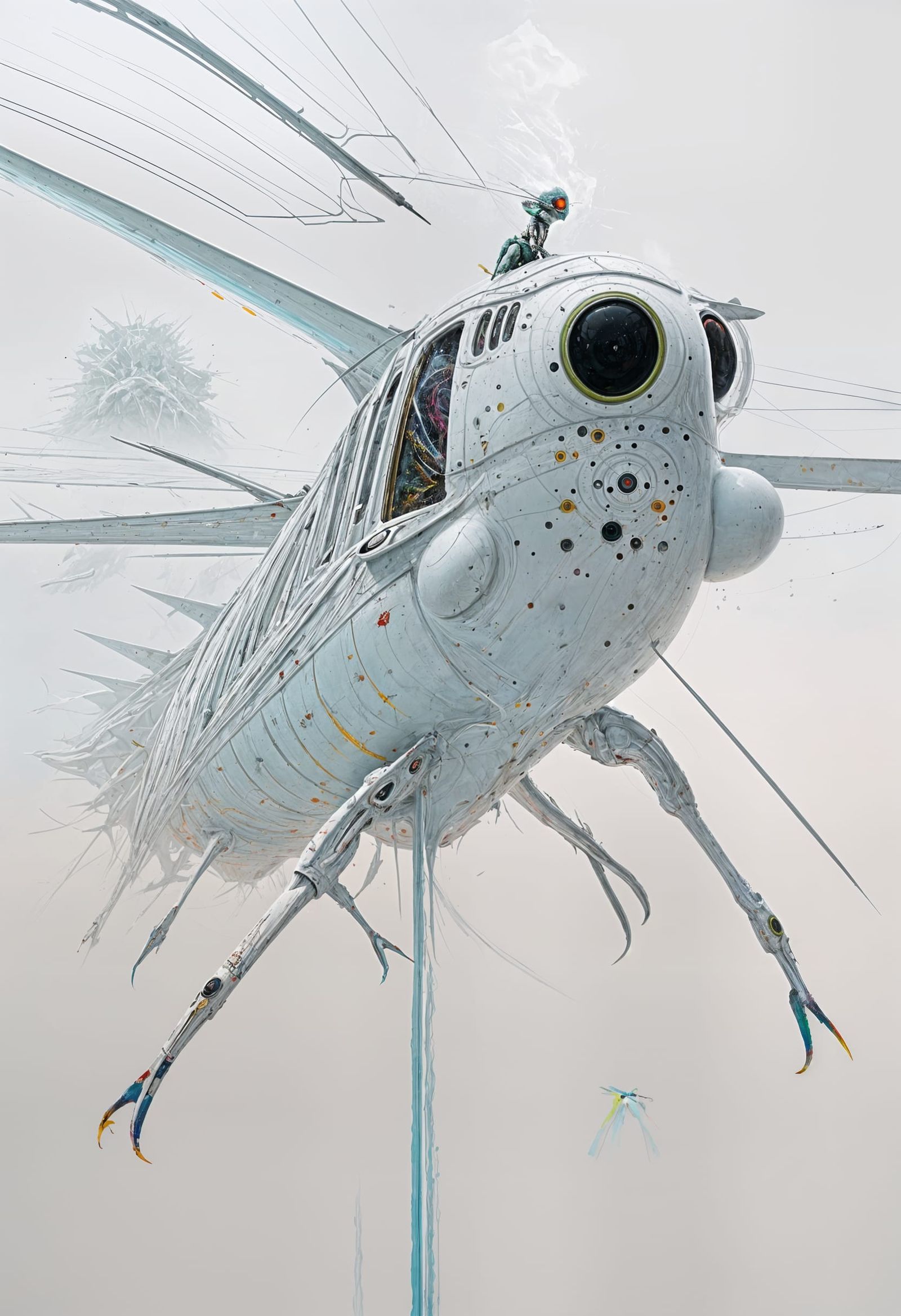 Abstracted Alien Portraits as Detailed Matte Painting