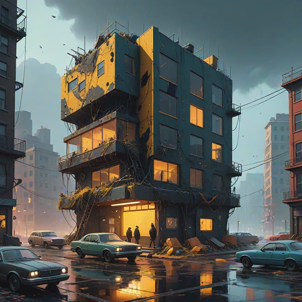 Vibrant Abstract Swirls in Jackson Pollock Style