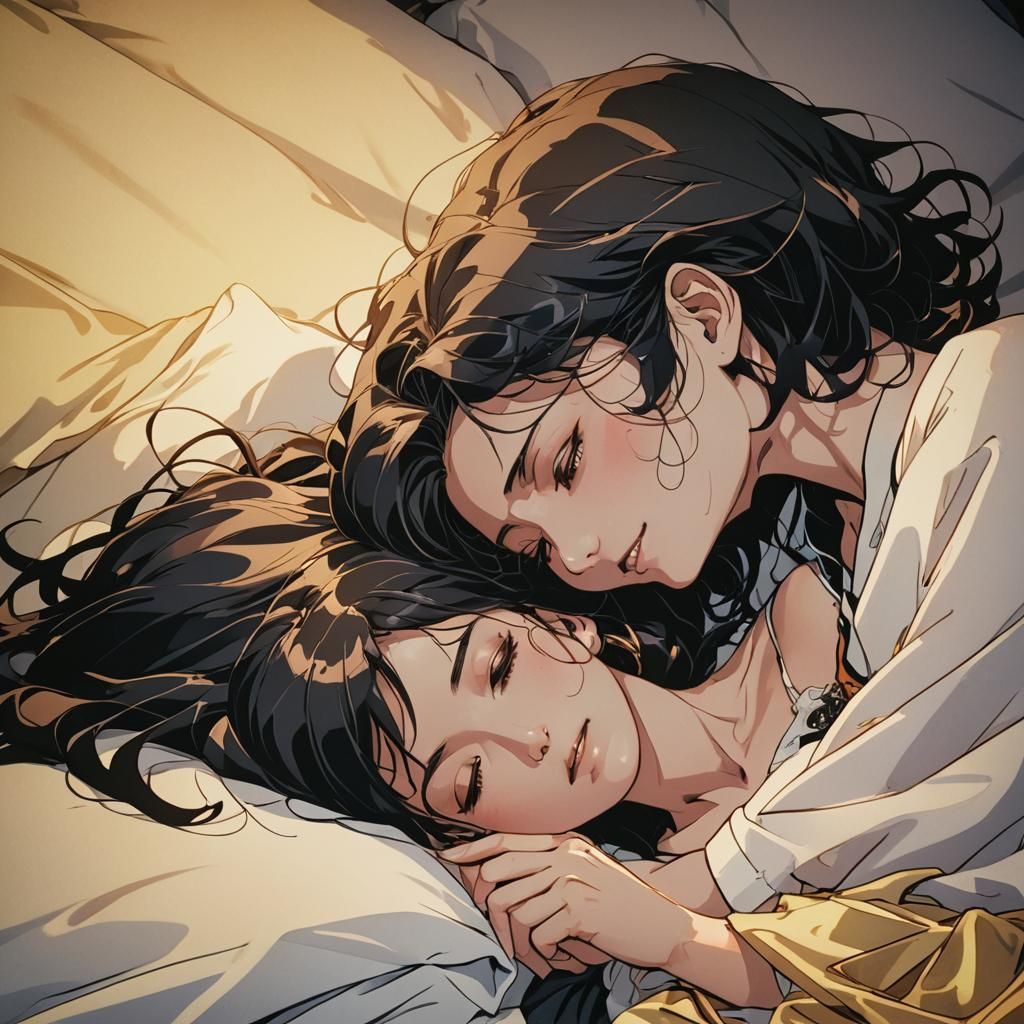 Seductive Beauty Shines in Vibrant Anime Style