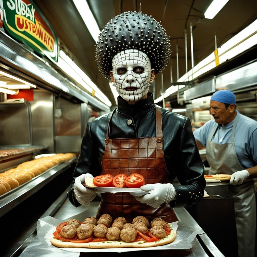 Hellraiser's Female Pinhead in Epic Subway Scene