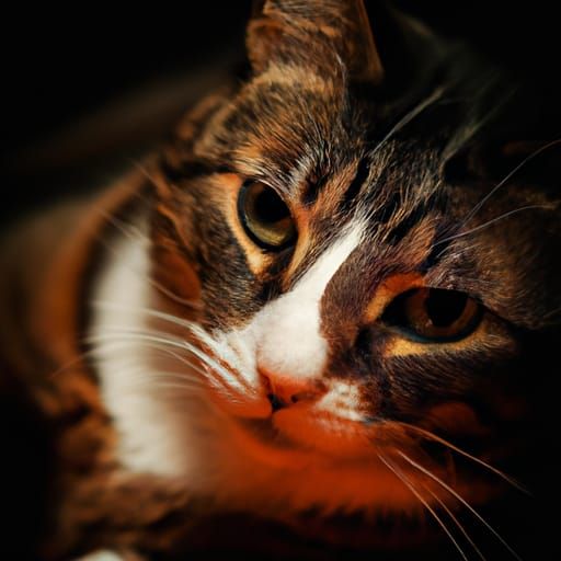 Melancholic Feline Portrait