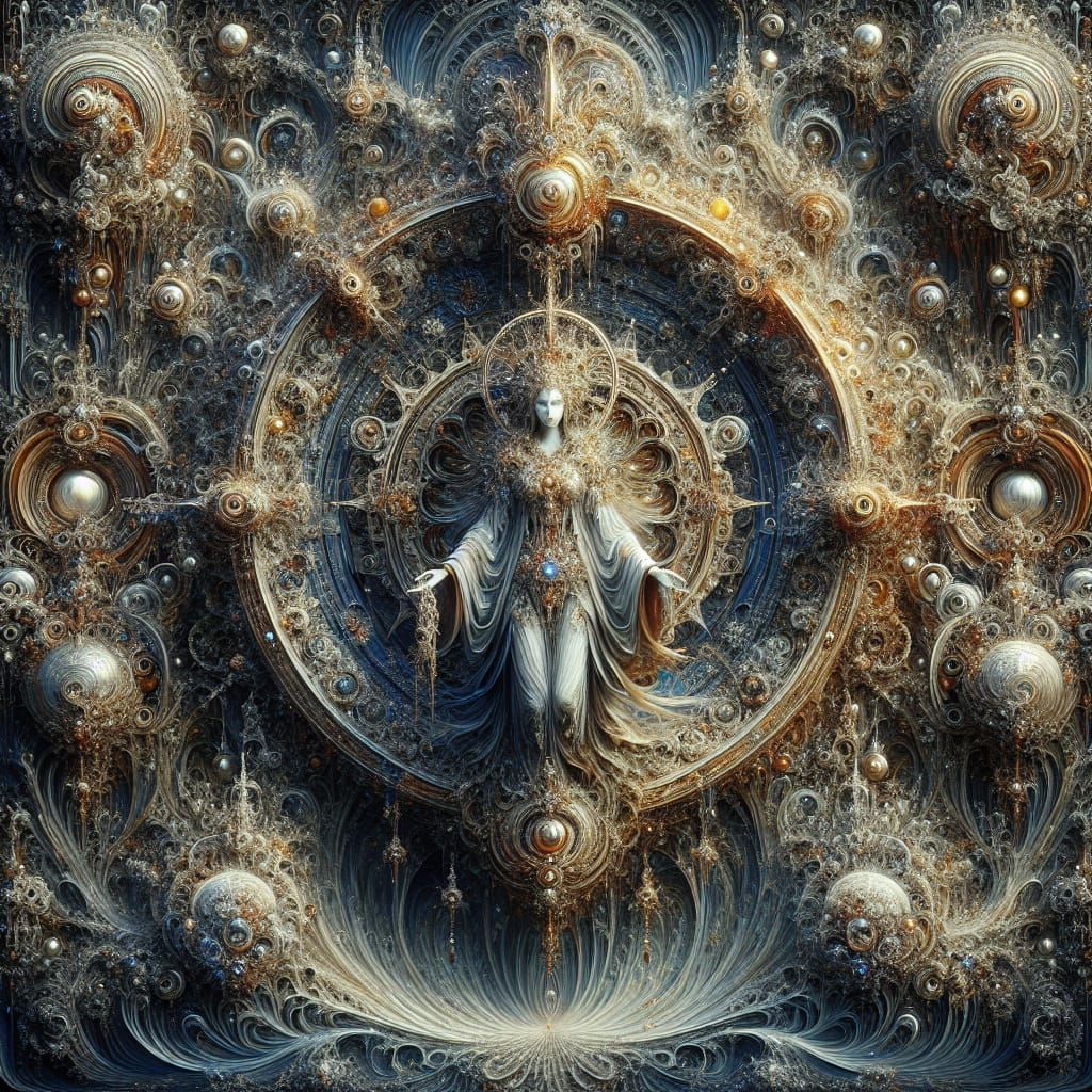 Ethereal Goddess in Celestial Splendor