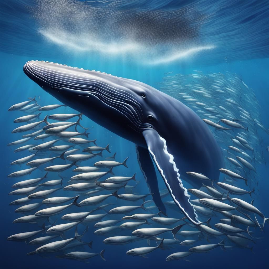 Majestic Blue Whale in Oceanic Pursuit