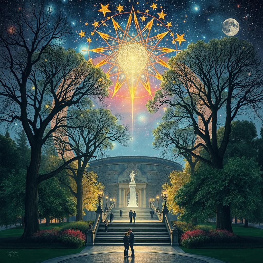 Cosmic Illustration of St Stephen's Green in Holographic Ast...