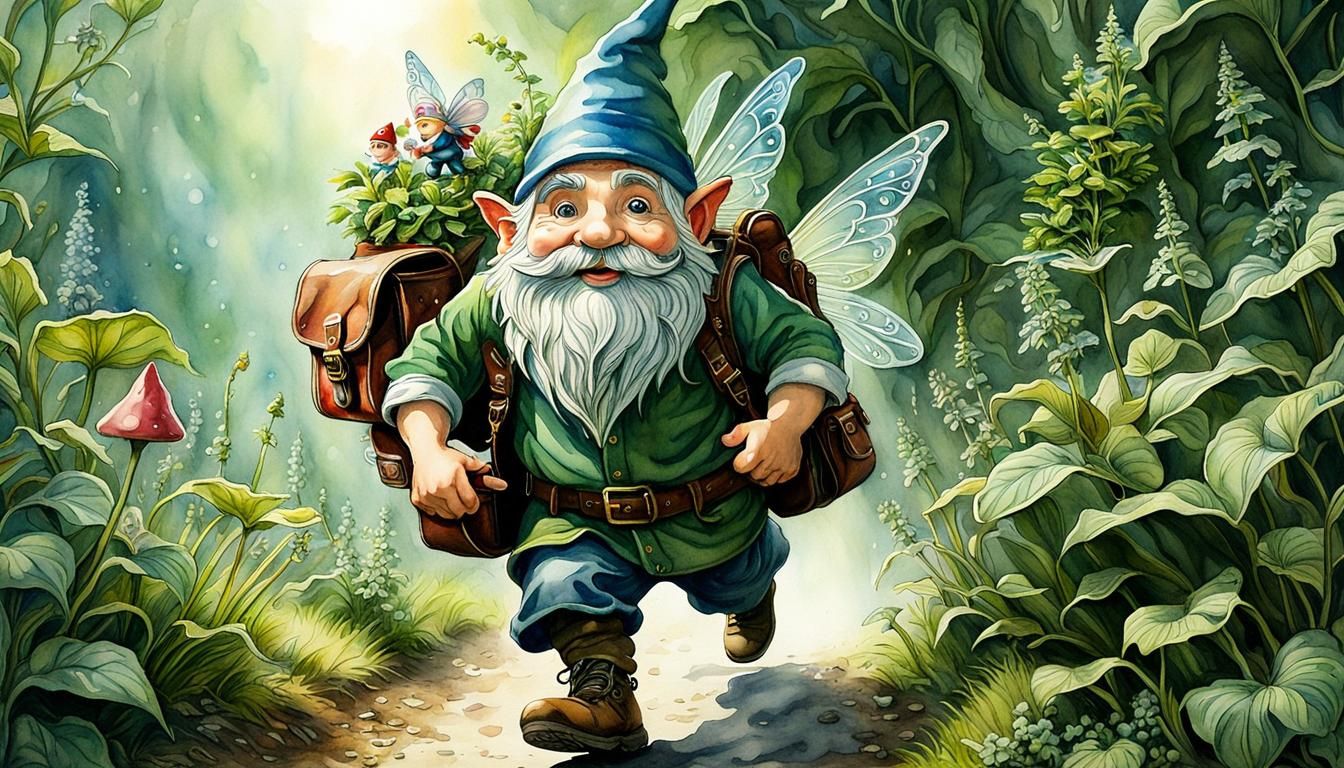 Whimsical Gnome Embarks on Mysterious Quest in Steampunk Lan...
