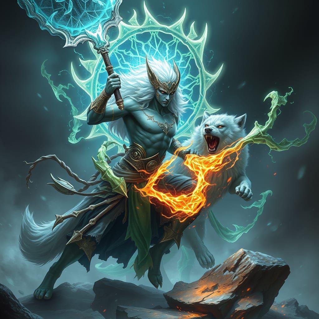 Armored Oracle Wolf Spirit Ready for Battle