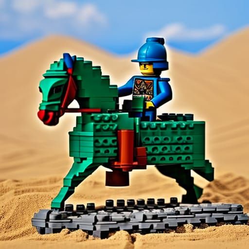 Lego Female Knight Rides into Battle