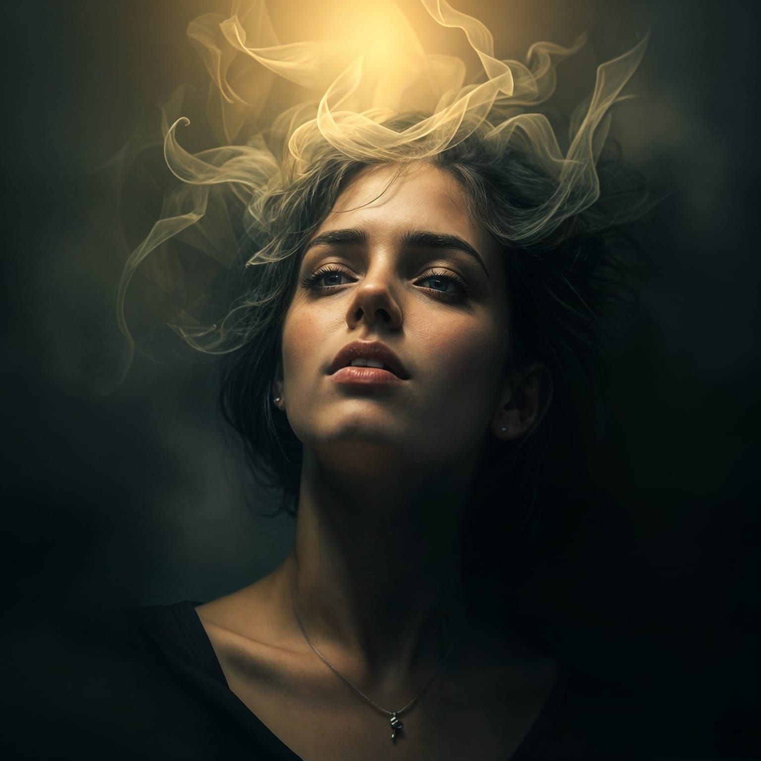 Surreal Melancholic Portrait Conveys Profound Emotion and In...