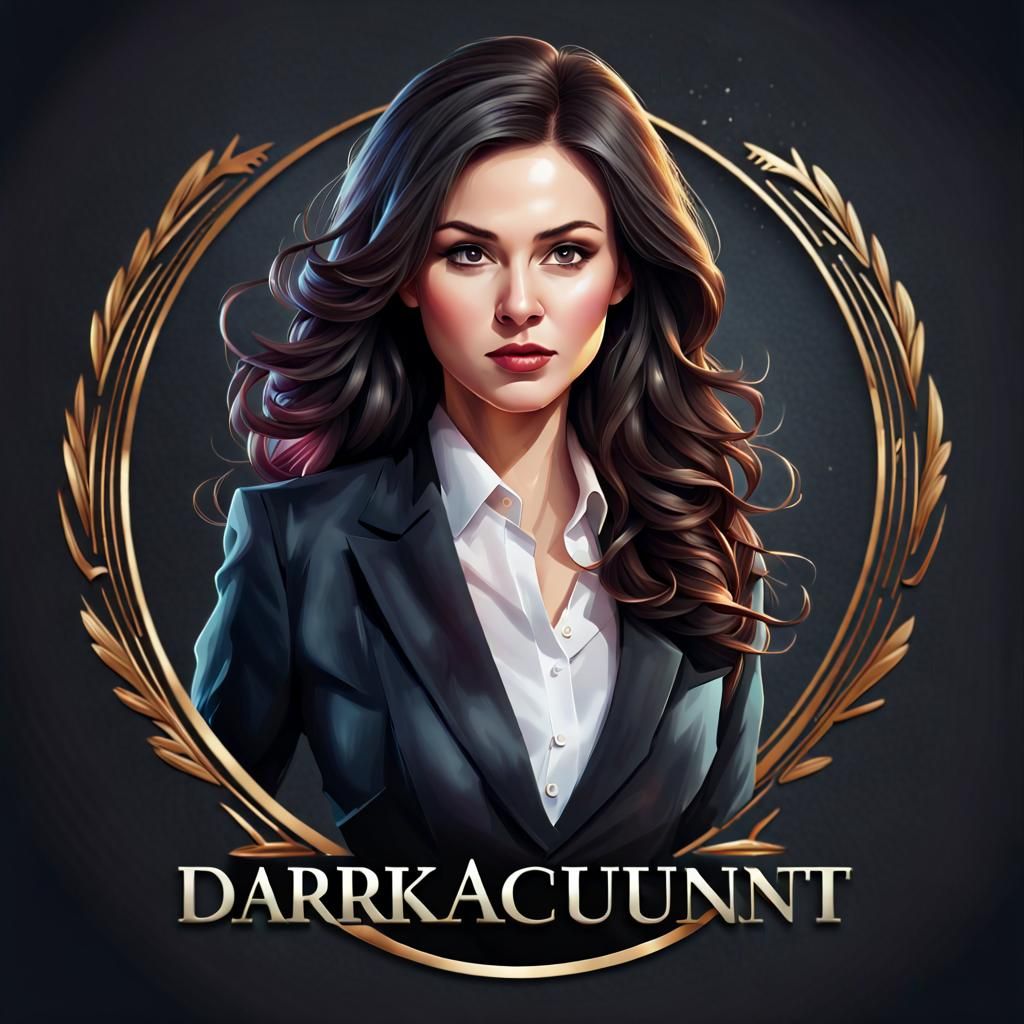 My Open Prompt: Logo for Dark-Haired Women's Accountant Busi...