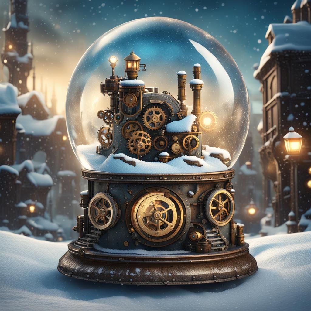 Steam-Powered Winter Wonderland in Elegant Gearwork