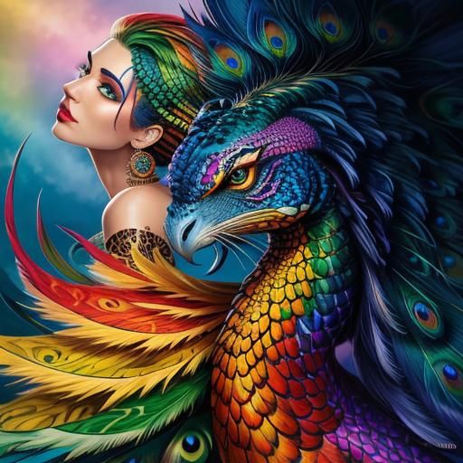 Vibrant Fantasy Queen in Perfect Comic Book Style