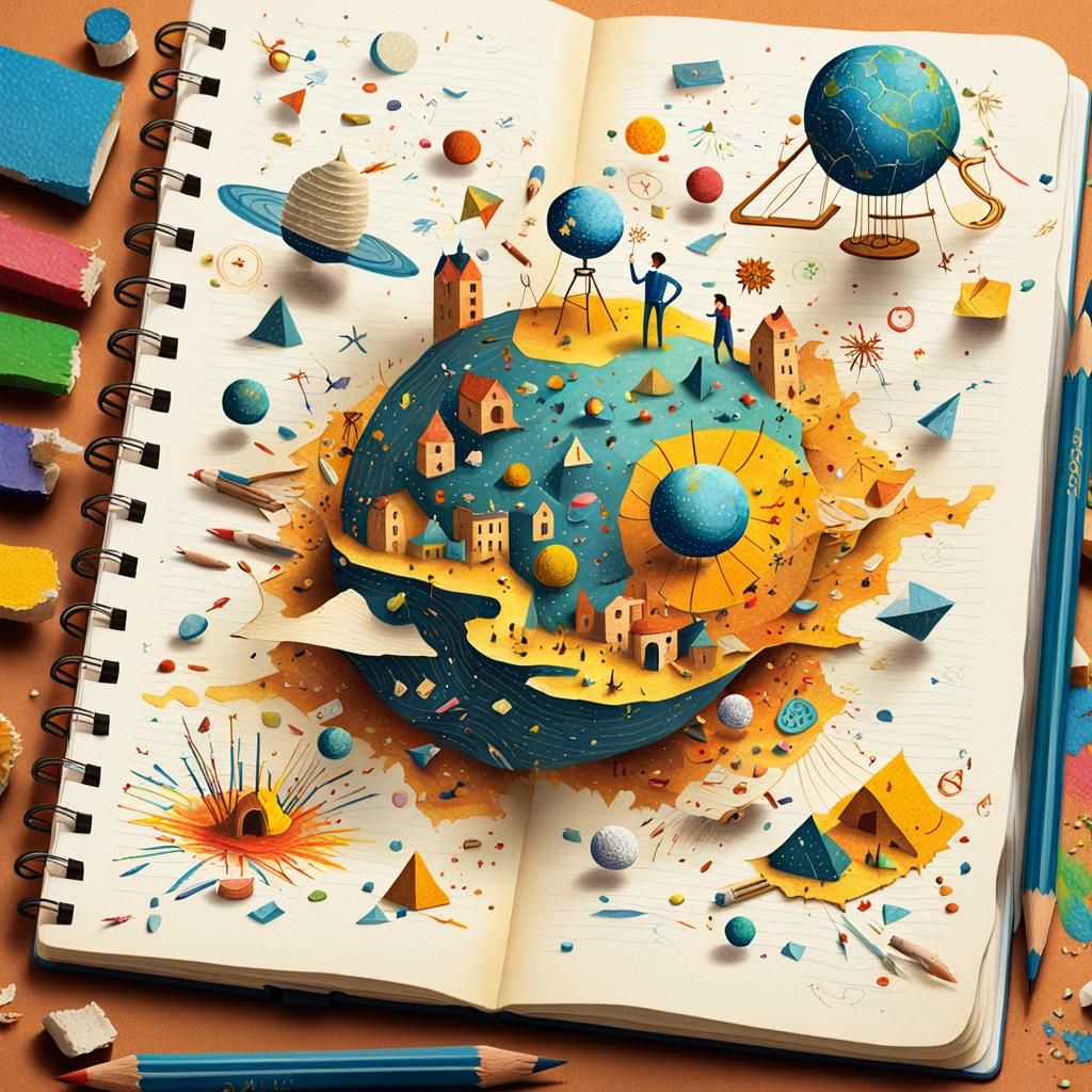 Whimsical Digital Painting of Fantastical Worlds