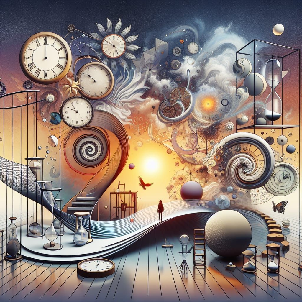Timeless Vortex: A Surreal Odyssey Through the Ages