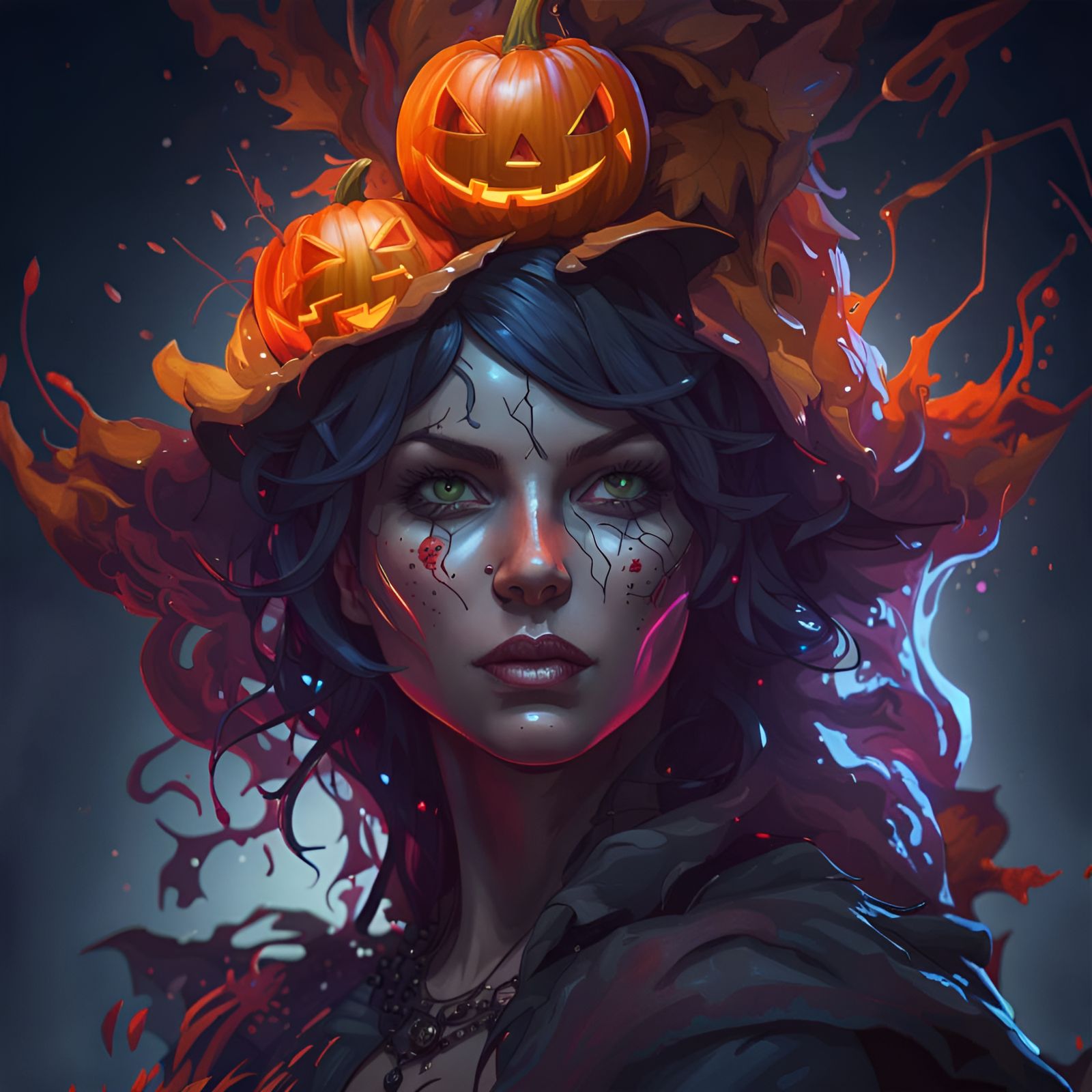 Gothic Fantasy Portrait in Hyperdetailed Art