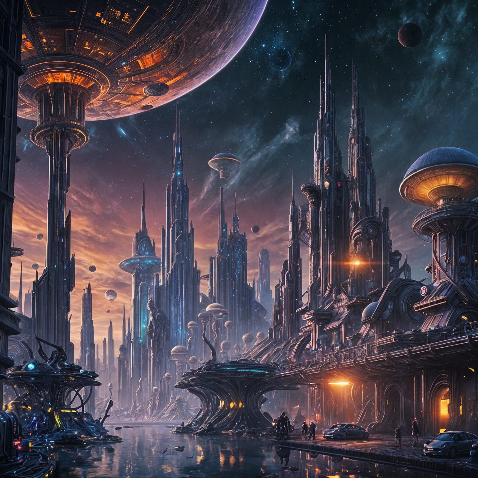 Vast Hyperrealistic Cosmos in Golden Ratio Harmony