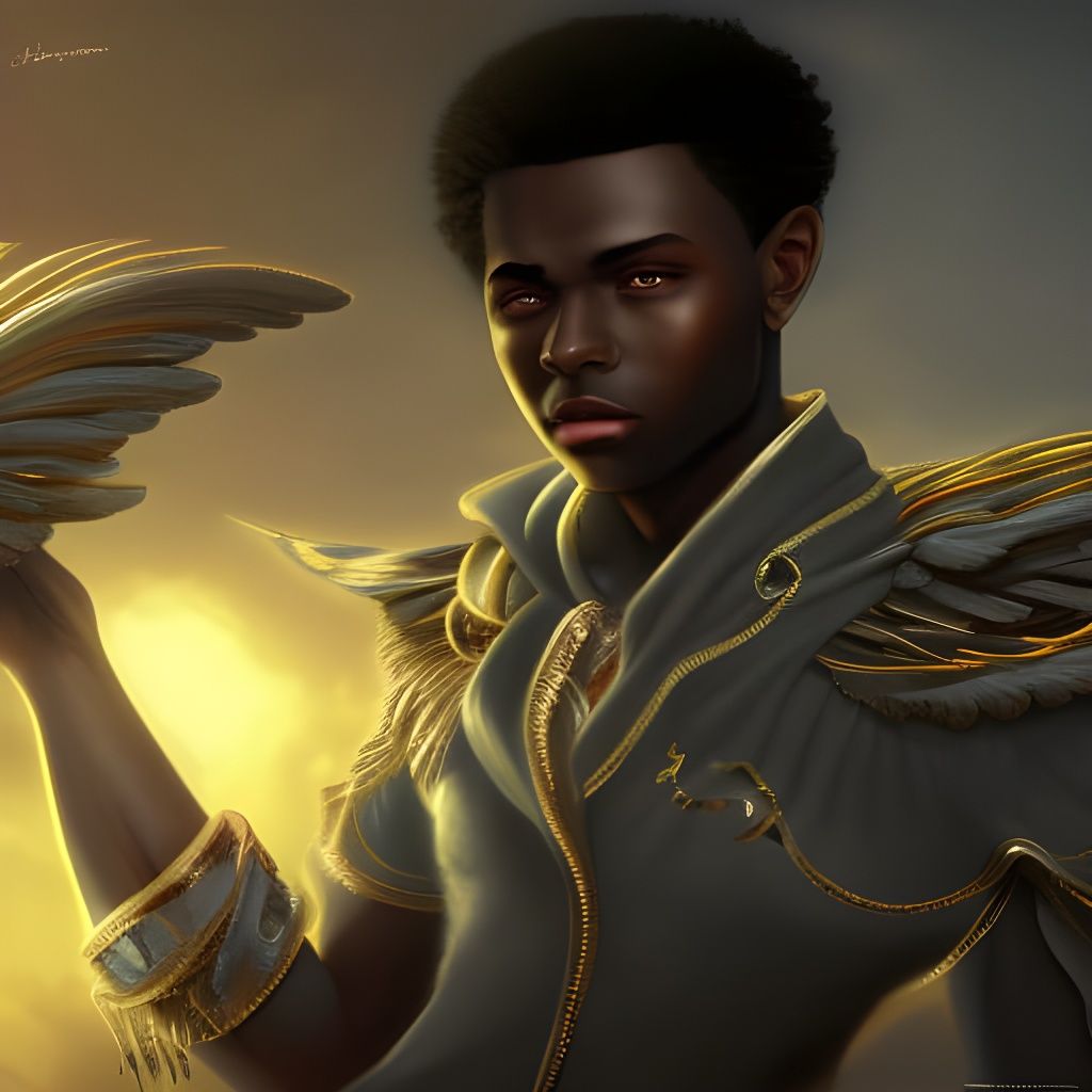 Spectacular Black Angel in Deep Mystic Colors