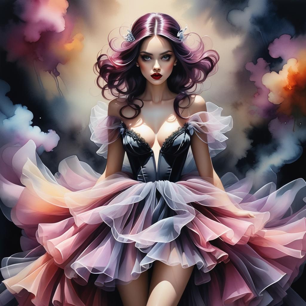 tulle portrait
