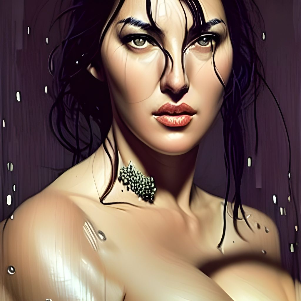 Monica Bellucci Paint Portrait