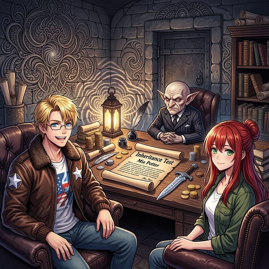 Gringotts Inheritance Test in Abstract Vector Style