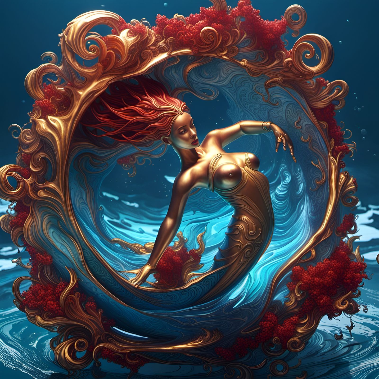 Aquarius floating in water