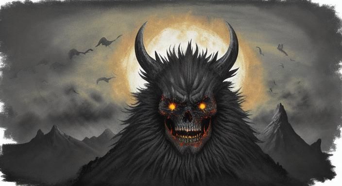 Eldritch Rite Under a Dead Moonlit Sky