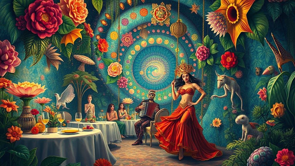 Surreal Garden Party with Costumed Guests