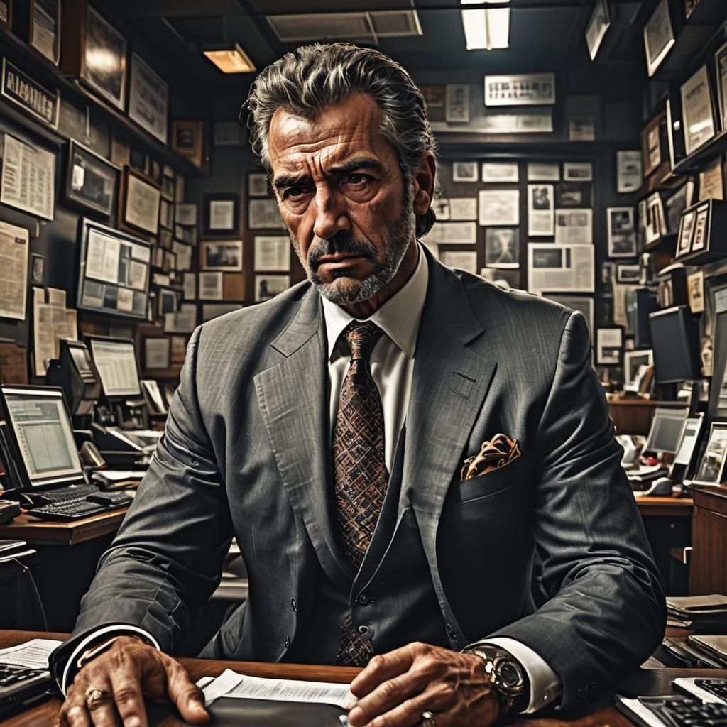 The Enigmatic CEO in Hyperrealistic Portrait