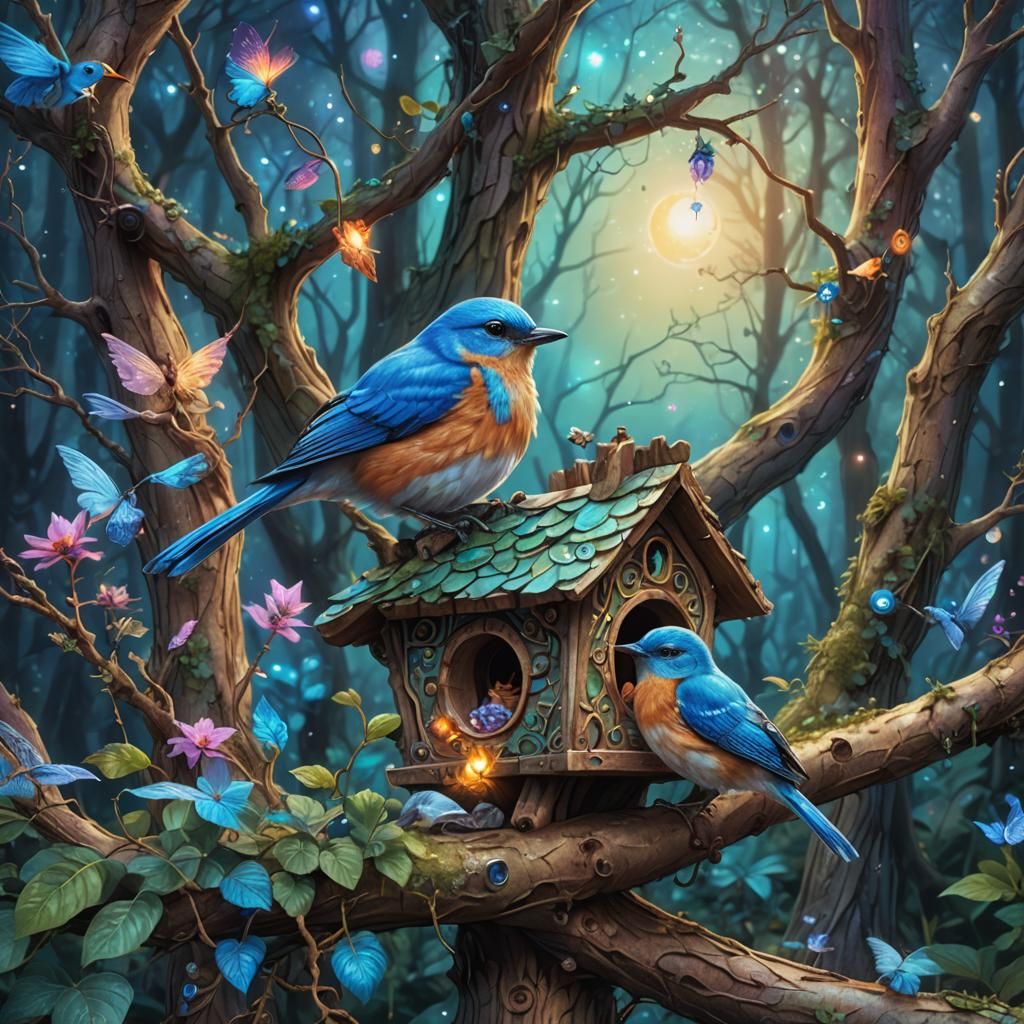 Fae great spirit blue birds