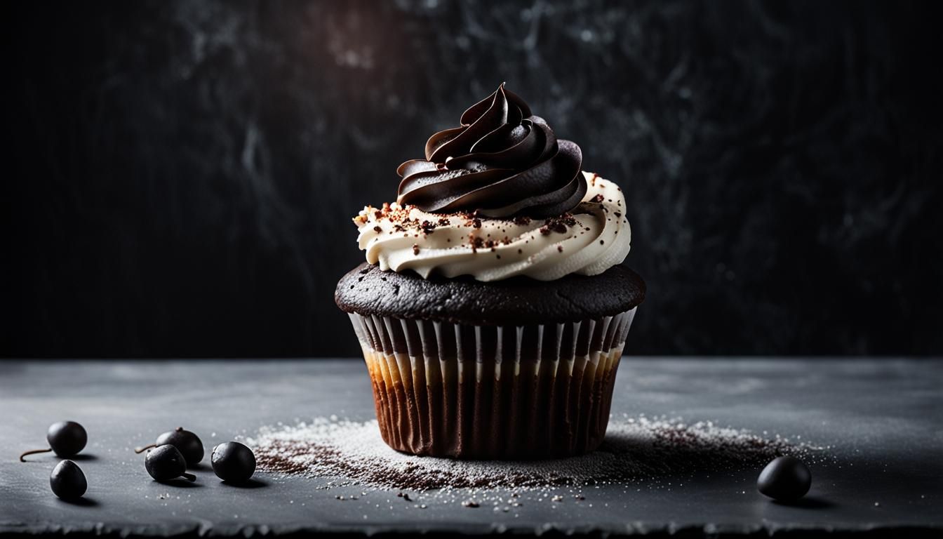 Decadent Cupcake in Dark, Moody Beauty