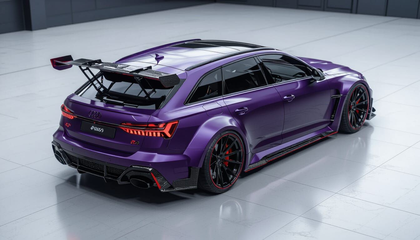 Customized 2025 Audi RS6 Avant in Matte Dark Purple