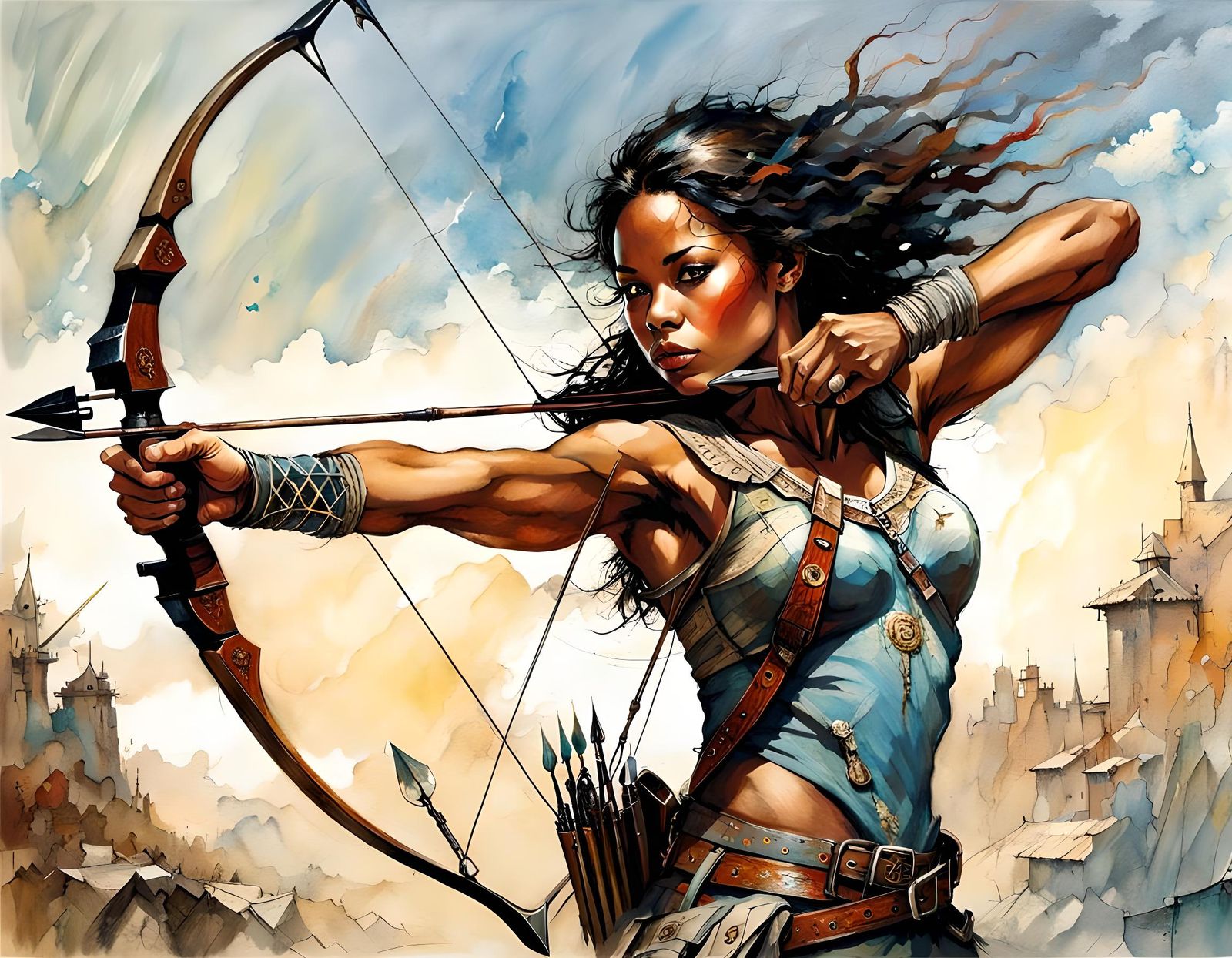 Ebony Archon Takes Aim in Celestial Reckoning