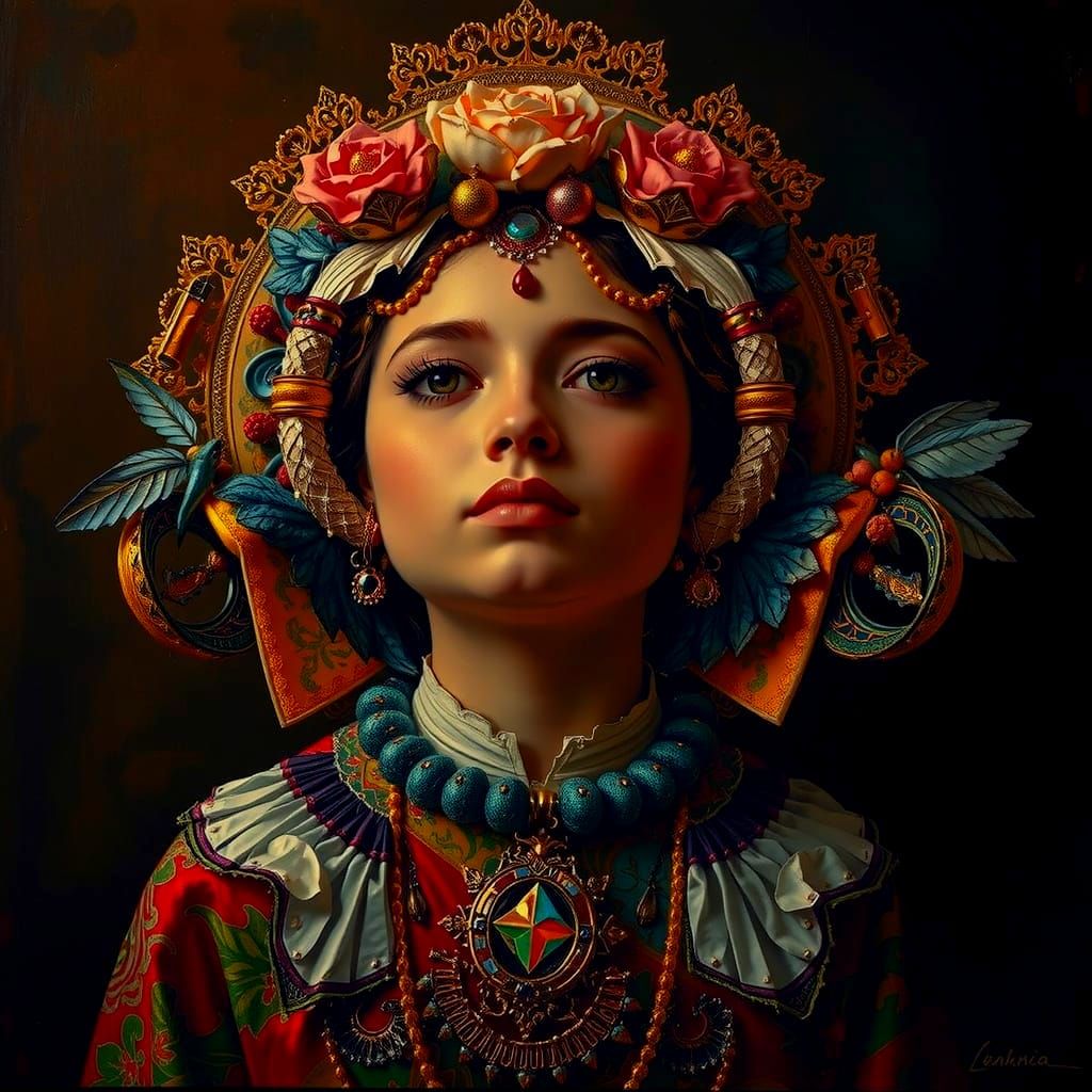 Allegorical Masterpiece Painting of Beauty and Truth