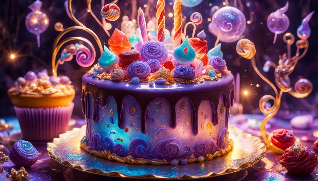 Red, Black & Purple Cake