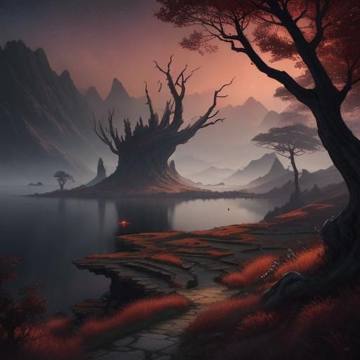 Mystical Twilight on a Red Planet