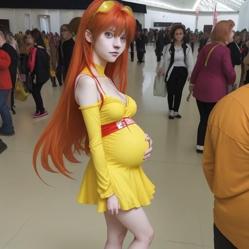 Elegant Vampire Cosplay in Anime Convention Yellow