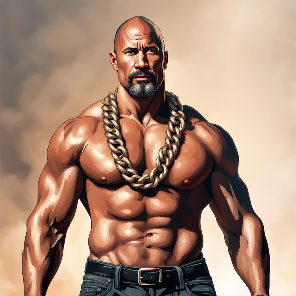 Dwayne Johnson as a Muscular 16-Bit Pixel Art Hero