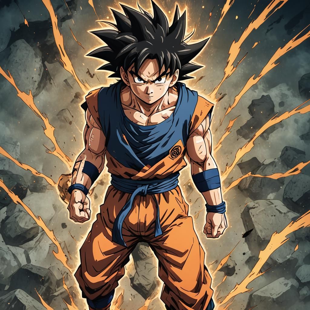 Epic Goku in Vibrant Naruto Artwork