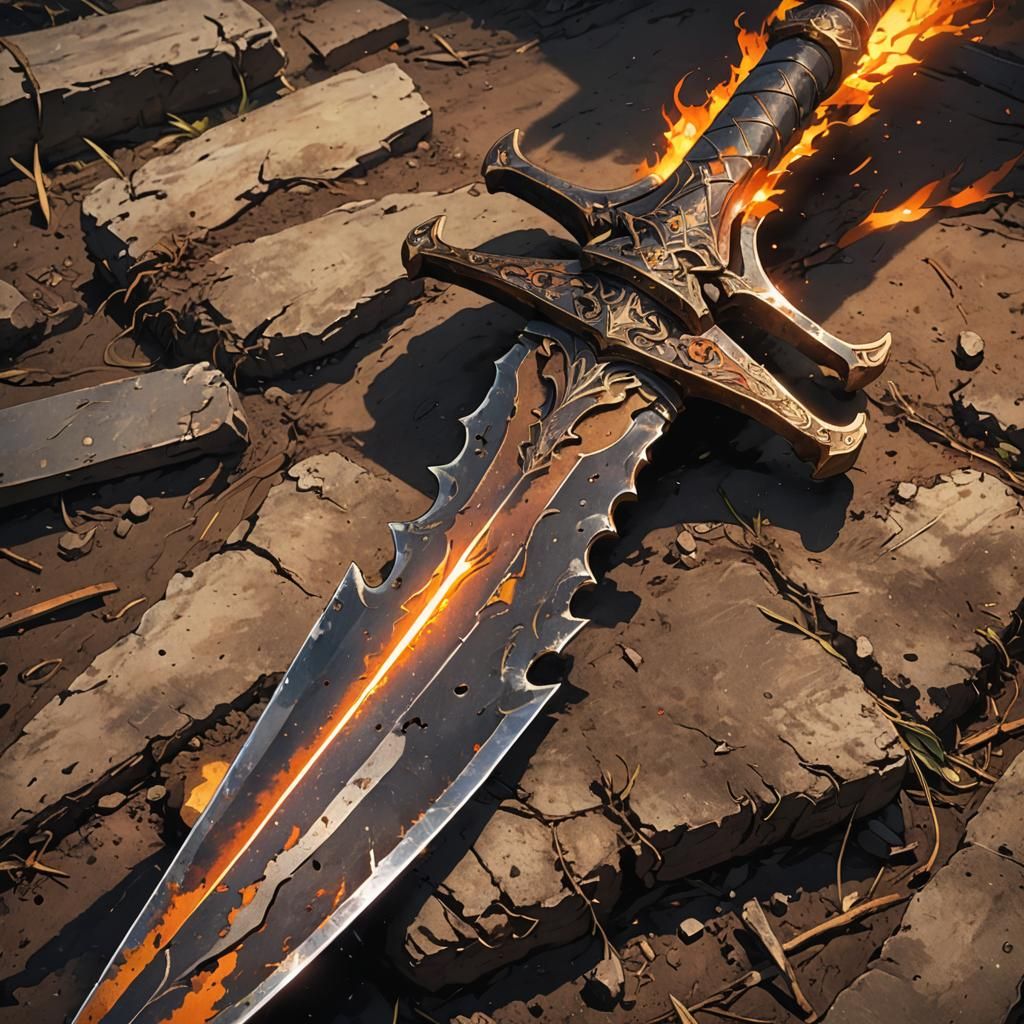 Sword in the Dirt: Anime-Inspired Key Visual