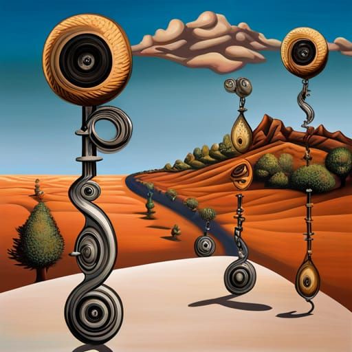 Dreamlike Surrealist Landscapes with Daliesque Forms