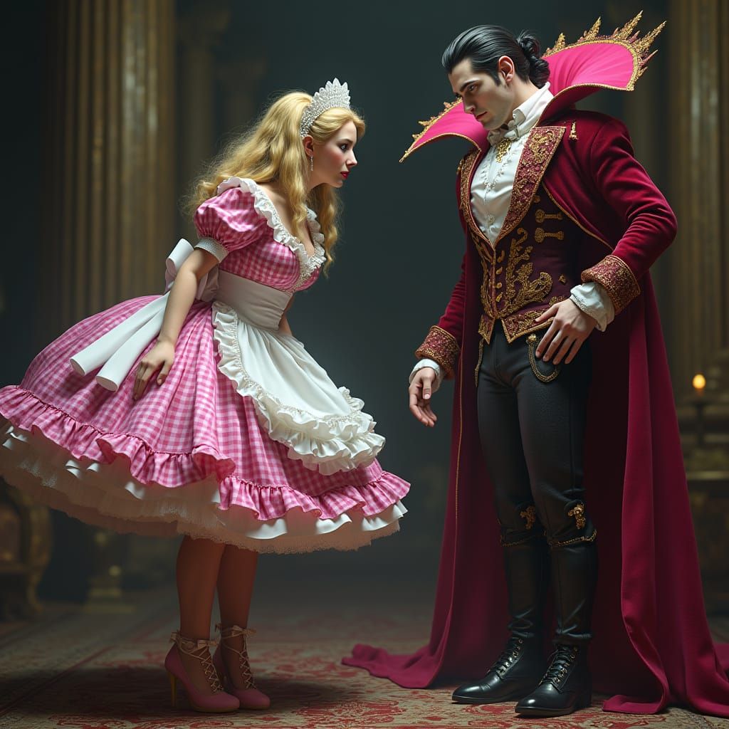 French Maid Meets Dark Fantasy Vampire King