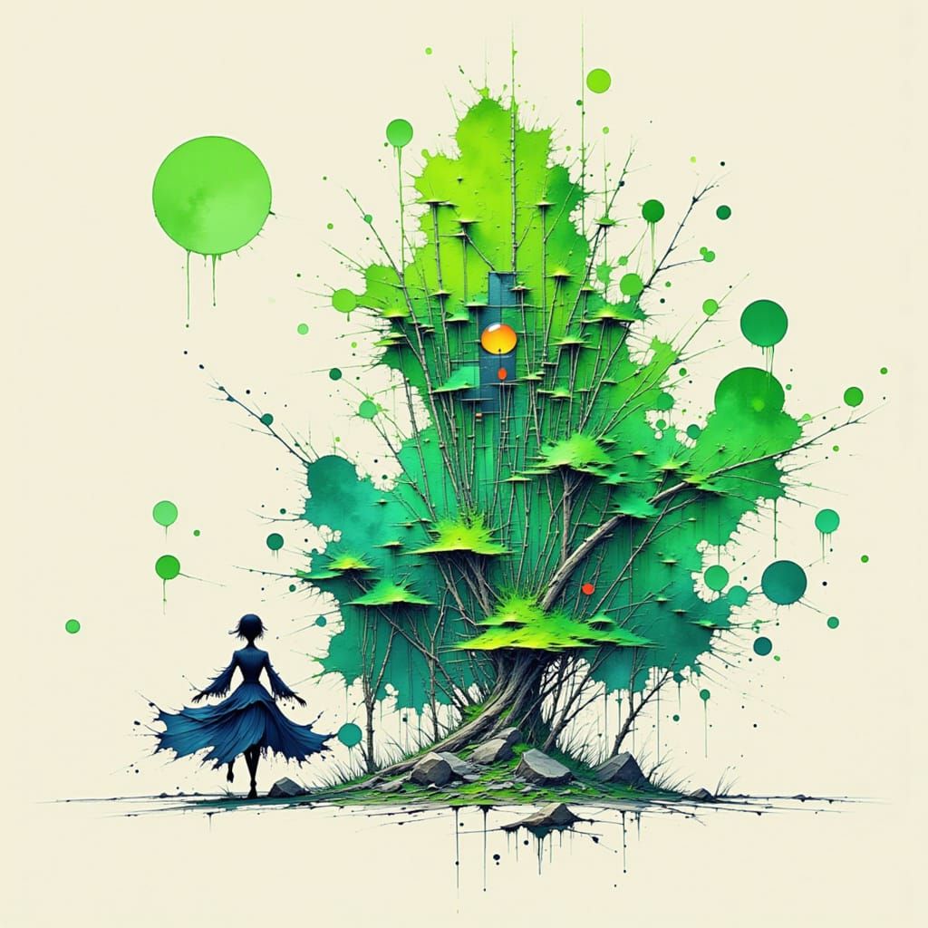 Abstract Composition with Vibrant Colors