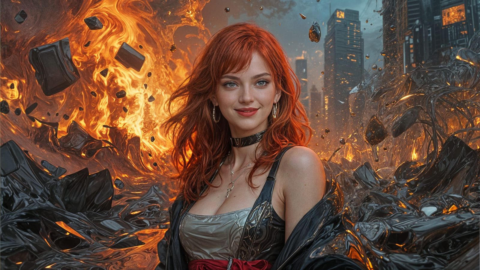 Molten Gold and Silver Abstract Macro Photography