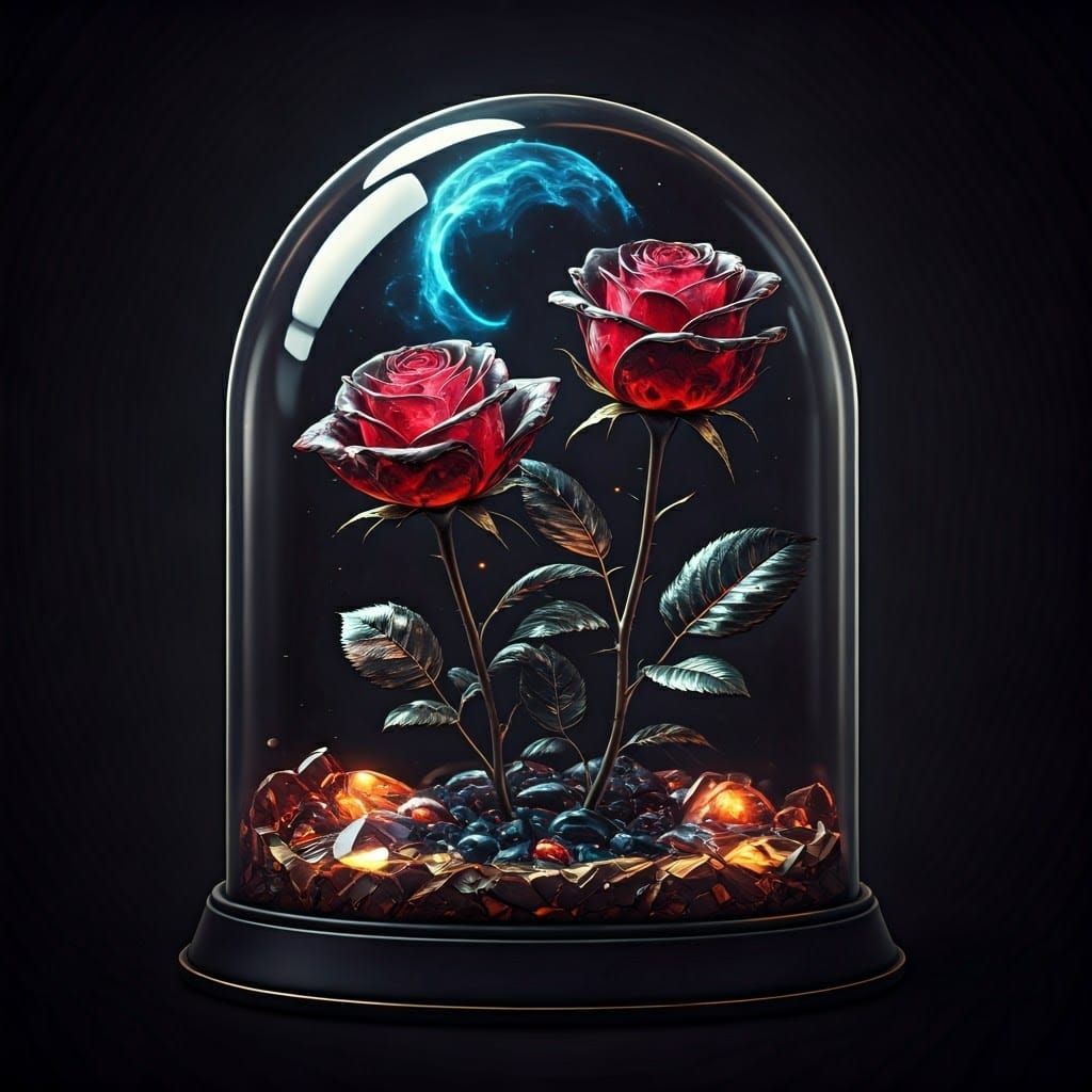 Dark Academia Masterpiece: Enchanted Glass Terrarium with Hy...