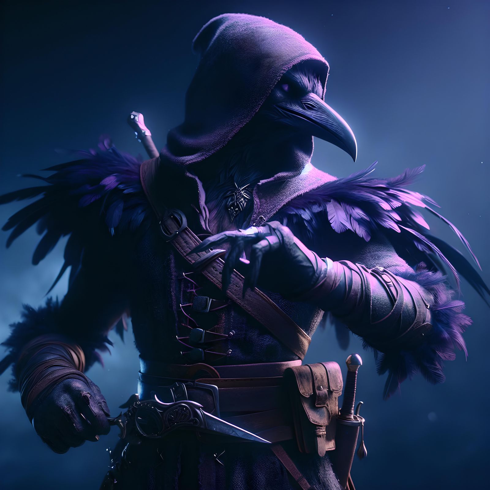 Dark Fantasy Bard Unleashes Dagger in Lavish, Intricately De...