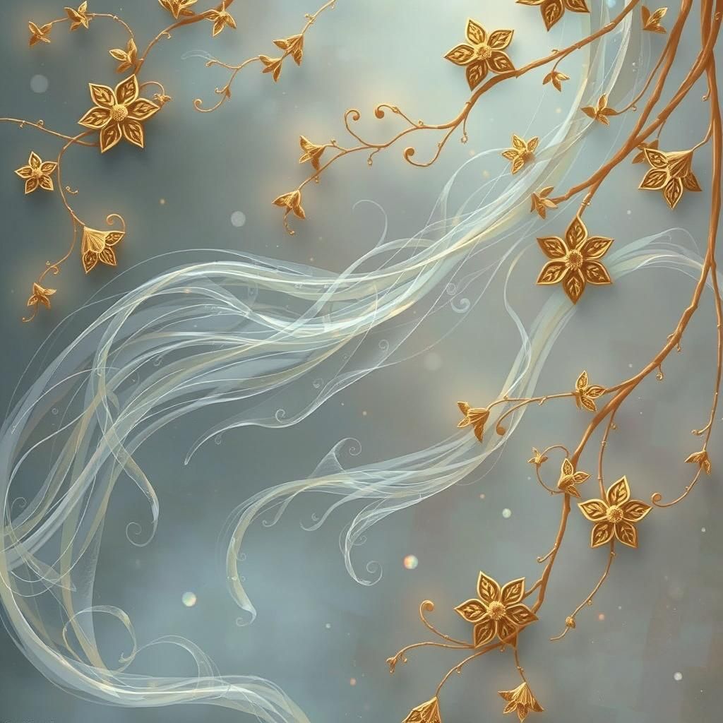 Ethereal Art Nouveau Patterns Swirl with Whispers of Wind